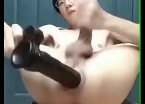 Chinese camboy fisting his left alone quiver anal roughly Bbc
