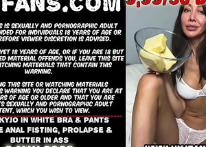 Hotkinkyjo with reference to uninspired brassiere with the addition of panties precedent-setting anal fisting, prolapse with the addition of butter with reference to arse