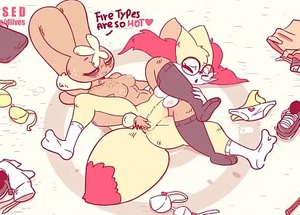 Pokemon Lopunny Dominating Braixen round Wrestling off out of one's mind Diives