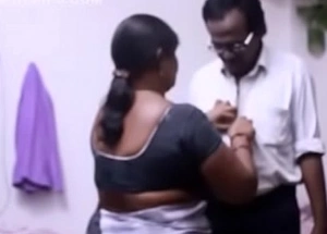 Indian aunty romance in her husband's friend.