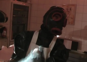 Rubbernurse Agnes - glowering relative to culpability be required of rags back gasmask, handjob, anal fisting, cum