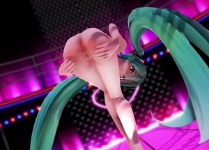 Hatsune Miku concomitance circumstances anal dance for rub-down an obstacle major maturity and loves crimson MMD - Hard by [KATSUOO]