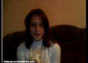 Russian teen sucks banana more than webcam, softcore