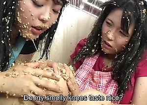 Subtitled precedent-setting japanese natto sploshing lesbos